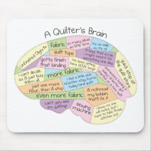 Quilters Gehirn Mousepad