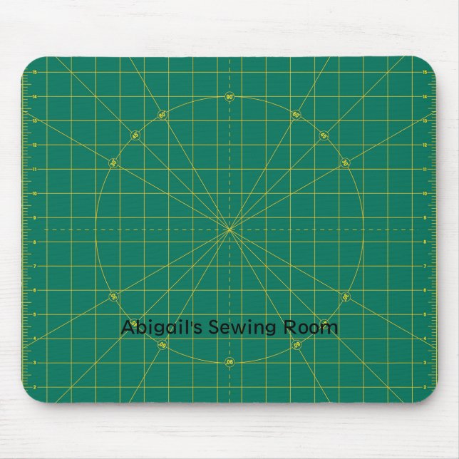 Quilters grünes Schneiden Mat Mousepad (Vorne)