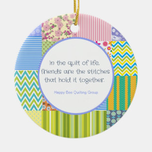 Quilters Patchwork Personalisiert Keramik Ornament