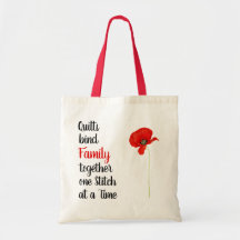 Quilter's Tote Bag One Stitch zu einer Zeit
