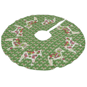 Quilters Weihnachtsbaumrock Leinenimitat Weihnachtsbaumdecke