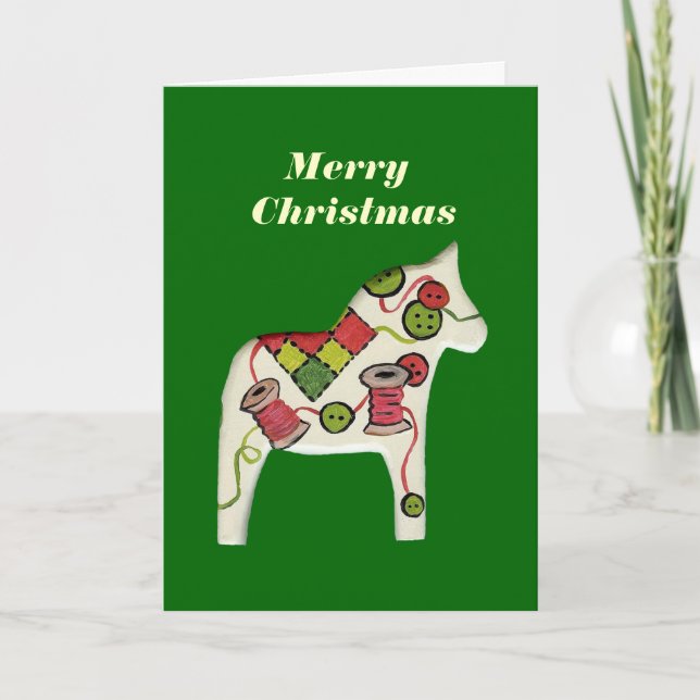 Quilters Weihnachtskarte Feiertagskarte (Vorderseite)