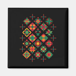 Quiltieren von Blockmustern Quilters Nähen Liebhab Magnet