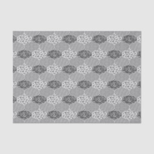 Quiltiert marokkanische Muster Gray Floral Seidenpapier