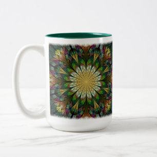 Quiltierte Blume Zweifarbige Tasse