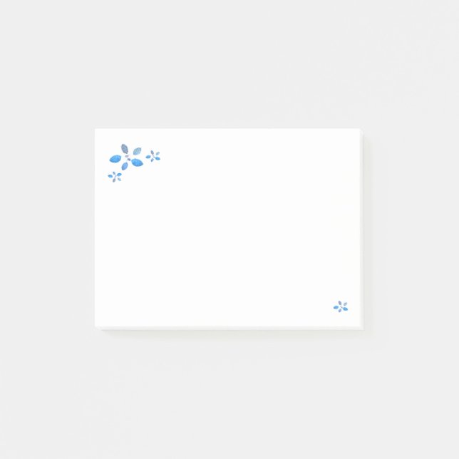 Quiltierte Blumennotizen Post-it Klebezettel (Vorderseite)