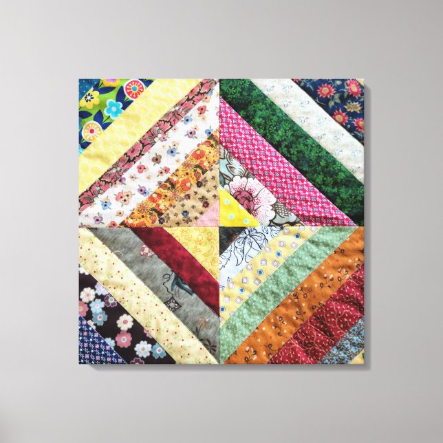 Quiltiertes Druckmuster Leinwanddruck (Vorderseite)