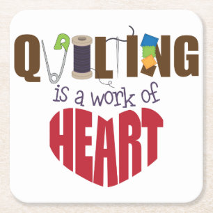 Quiltierung Rechteckiger Pappuntersetzer