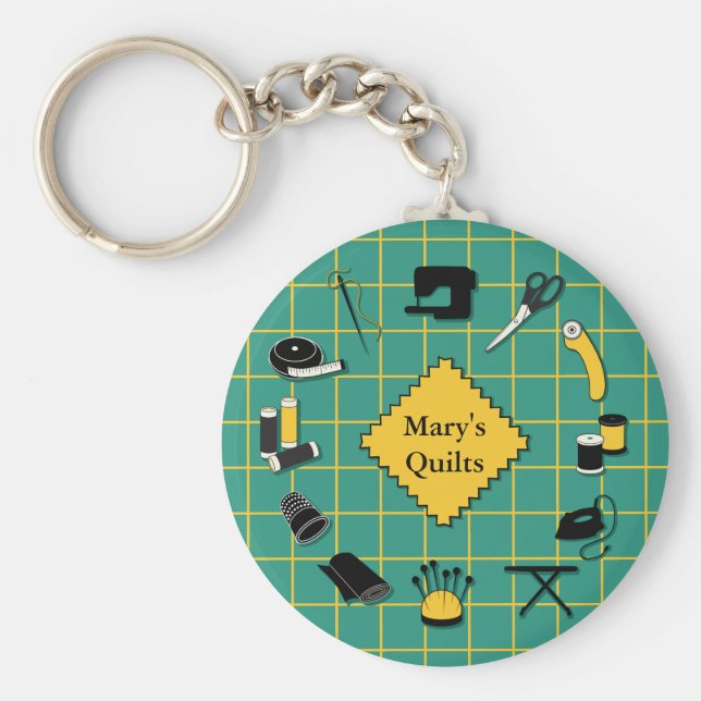 Quiltime Anpassen des Labels Schlüsselanhänger (Vorne)