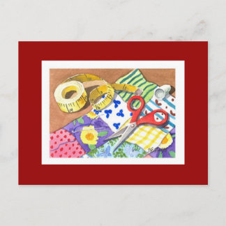 Quilting-Begriffe Postkarte