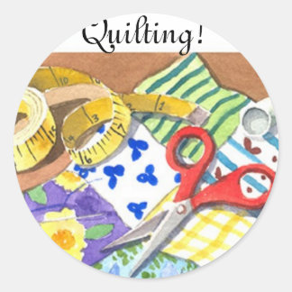 Quilting-Begriffe Runder Aufkleber