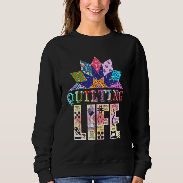 Quilting-Blume Sweatshirt (Vorderseite)