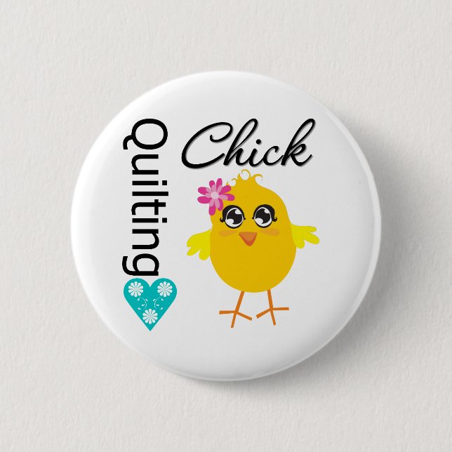 Quilting Chick Button (Vorderseite)