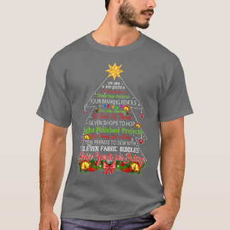 Quilting Christmas Tree  One Long Arm Quilter  T-Shirt