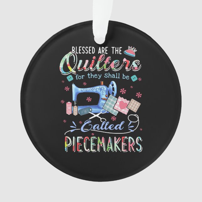 Quilting| Die Quote für sie wird aufgerufen Ornament (Vorderseite)