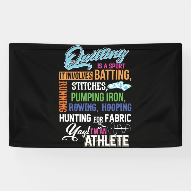 Quilting ist ein Sport, der mit Kämpfen verbunden  Banner (Horizontal)