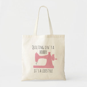 Quilting ist eine Lifestyle Quote Nähmaschine Tragetasche