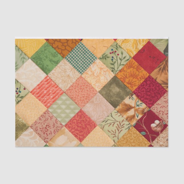 Quilting-Quadrate farbiges Collage-Muster Seidenpapier (Vorderseite)
