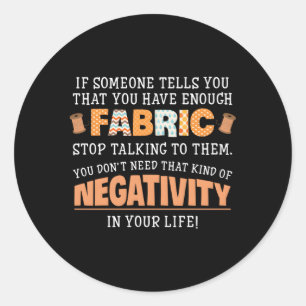 Quilting-Quote für Abwasserquilter Runder Aufkleber