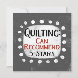 Quilting Review 5 Stars Grußkarte Karte