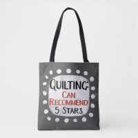 Quilting Review 5 Stars Tote Bag