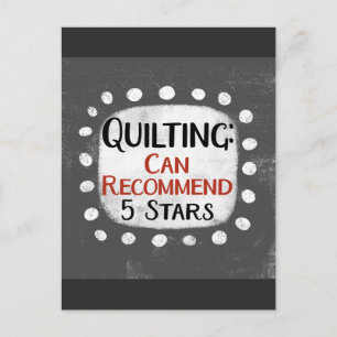 Quilting Review 5 Sterne Postkarte