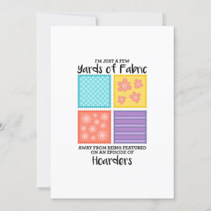 Quilting - Wenige Meter Stoff entfernt Einladung