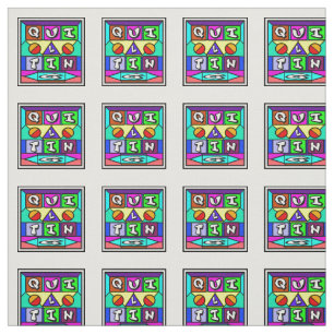 Quilting Word Square Fabric Stoff