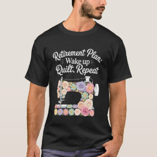Quiltliebhaber-Nähmaschine-Ruhestand-Stricken T-Shirt