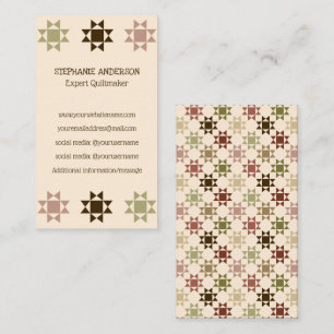 Quiltmaker, Quilting Business Amish Quilt Visitenkarte