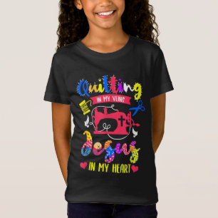 Quilts in meinen Adern Jesus in meinem Herzen St T-Shirt