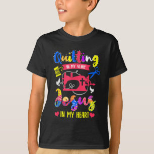 Quilts in meinen Adern Jesus in meinem Herzen St T-Shirt