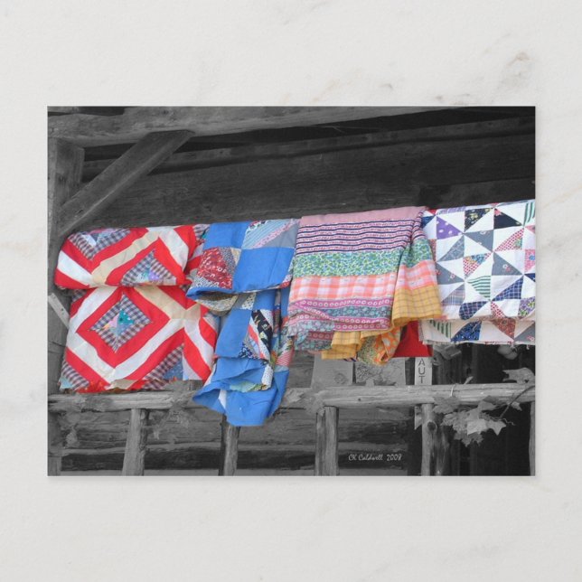 Quilts Postkarte (Vorderseite)