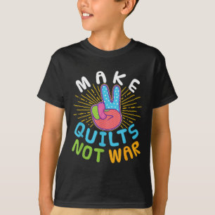 Quilts statt Krieg beenden Friedenszeichen T-Shirt