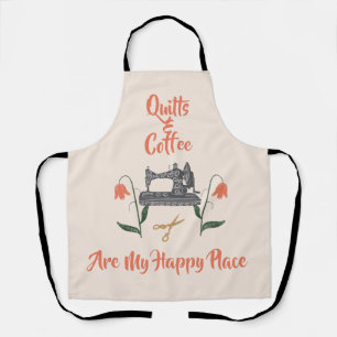 Quilts und Kaffee Quilting und Crafting Schürze