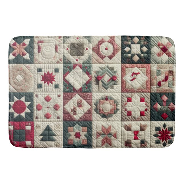 Quilts Weihnachtsdesigns Bath Mat Badematte (Vorderseite)