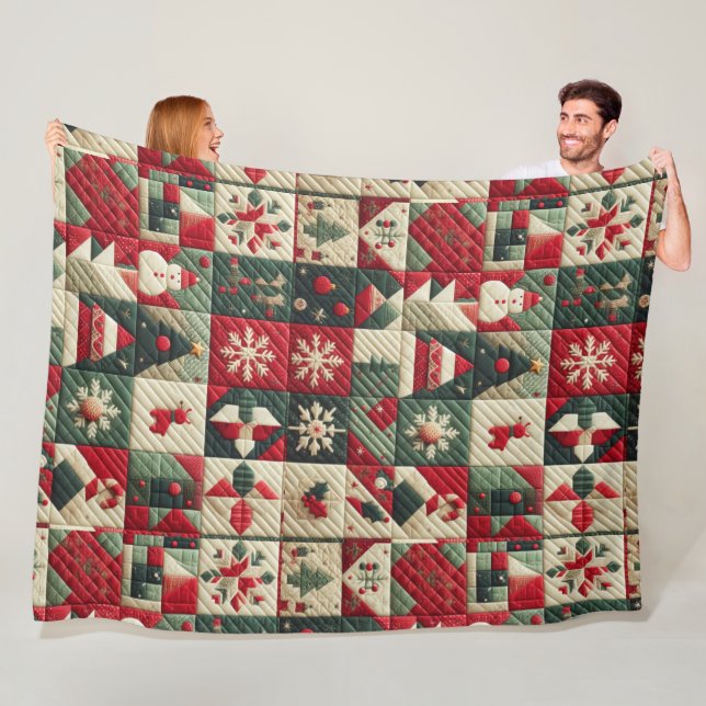 Quilts Weihnachtsdesigns Fleece Blanket (Beispiel)
