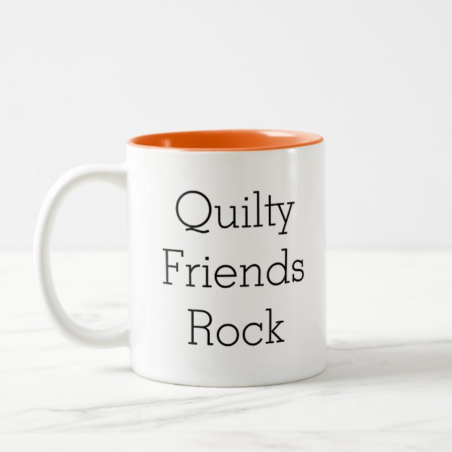 Quilty Freund-Felsenkaffee-Tasse Zweifarbige Tasse (Links)