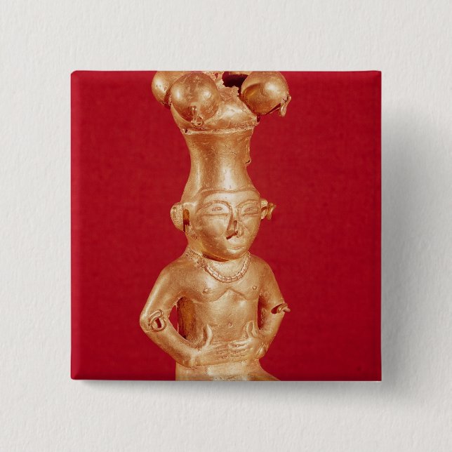 Quimbaya Behälter in der Form Button (Vorderseite)