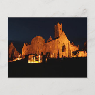 Quin Abtei nachts Postkarte