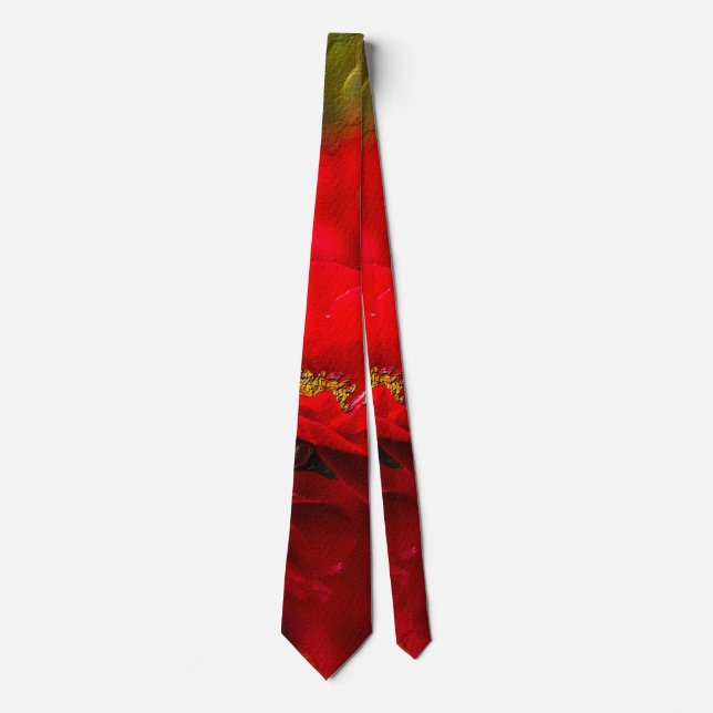 Quince Branch Painterly Neck Tie Krawatte (Vorderseite)