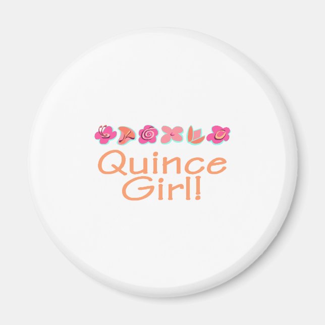 Quince Girl (pfirsichfarben) Magnet (Vorne)