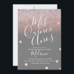 Quiñce Imitate Glitzer Dots Gold Pink Geburtstag Einladung<br><div class="desc">Ruhige Einladungen mit Imitaten Glitzer Muster und Punkte</div>