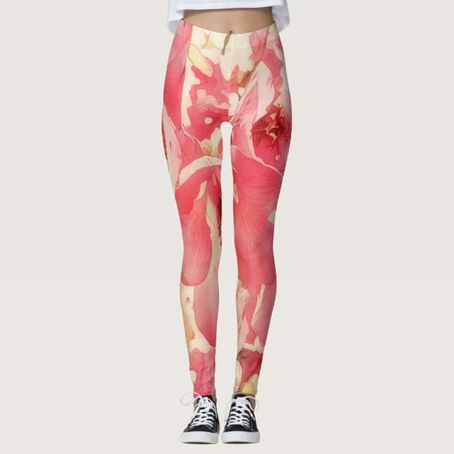 Quince Spring Blossom Blume Leggings (Vorderseite)
