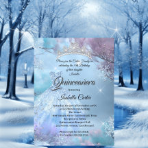 Quinceanera 15. Aschenputtel Blau lila rosa
