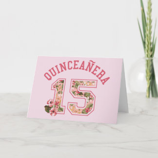 Quinceanera 15 athletische rosa Blumen Einladung