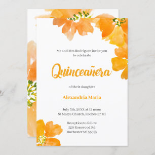 Quinceanera 15. Geburtstag Einladung