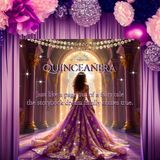Quinceanera 15. Geburtstag Palast Magenta Gold Einladung