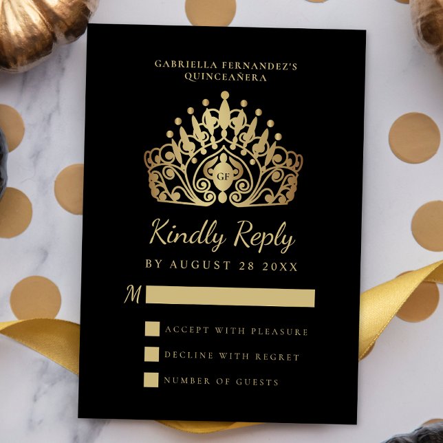 Quinceañera 15. Geburtstagsfeier RSVP Karte (Von Creator hochgeladen)