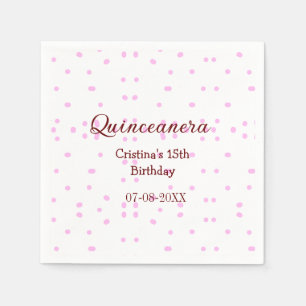 Quinceanera anos 15. Geburtstag hinzufügen Namen r Serviette